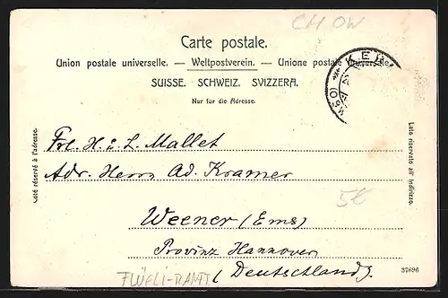 AK Flüeli-Ranft, Dorfpartie