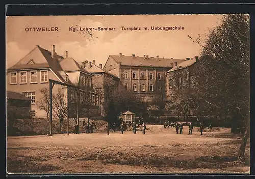 AK Ottweiler, Königliches Lehrer-Seminar, Turnplatz mit Übungsschule