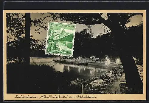 AK Berlin-Zehlendorf, Gaststätte Alte Fischerhütte am Schlachtensee