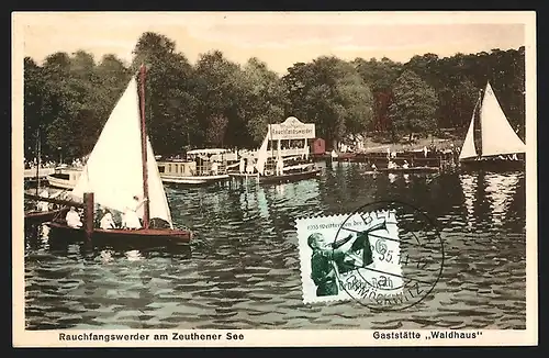 AK Berlin-Rauchfangswerder, Gasthaus Waldhaus am Zeuthener See