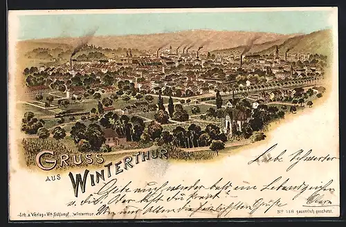 Lithographie Winterthur, Teilansicht