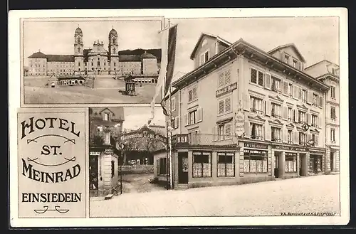 AK Einsiedeln, Hotel St. Meinrad, Ortspartie