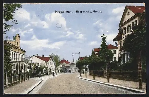 AK Kreuzlingen, Hauptstrasse, Grenze