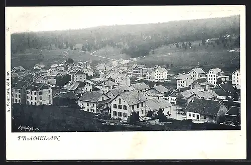 AK Tramelan, Panoramablick von der Bergwiese aus gesehen