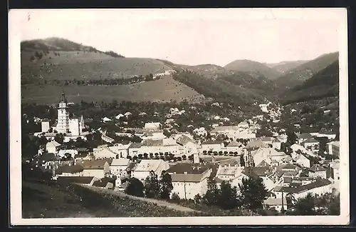 AK Kremnica, Totalansicht von einem Berg aus