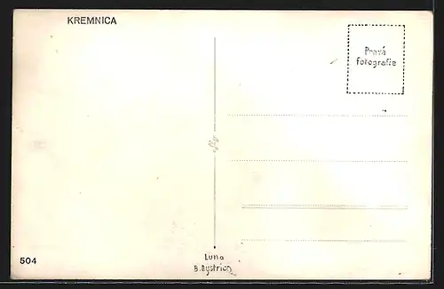 AK Kremnica, Totalansicht von einem Berg aus