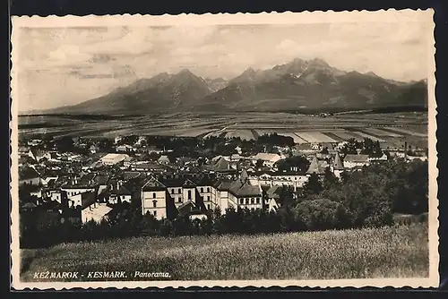 AK Kesmark, Panorama von einem Berg aus