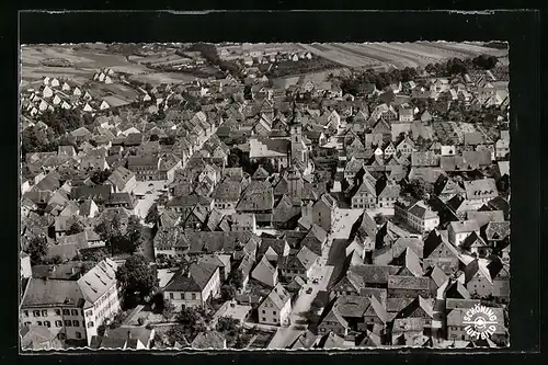 AK Höchstadt an der Aisch, Ortsansicht vom Flugzeug aus