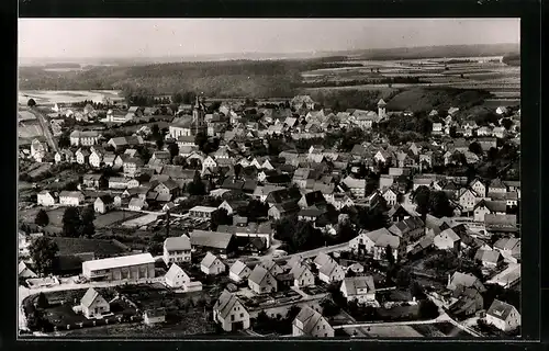 AK Hollfeld, Ortsansicht aus der Vogelschau