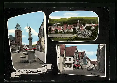 AK Weismain /Ofr., Ortsansicht, Denkmal, Strassenpartie