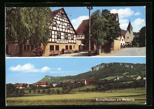 AK Schlaifhausen am Walberla, Gasthaus Kroder, Ortsansicht
