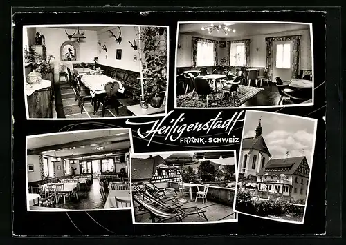 AK Heiligenstadt /Fränk. Schweiz, Fünf Ansichten von Hotel-Pension Fay