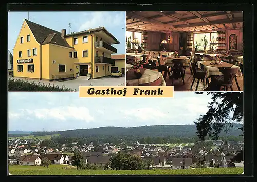 AK Heroldsbach, Ortsansicht und Gasthof Frank