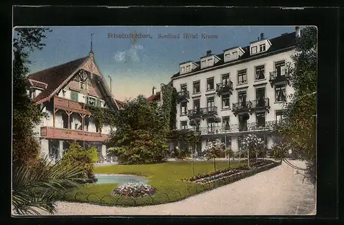 AK Rheinfelden, Soolbad Hotel Krone, Gartenansicht