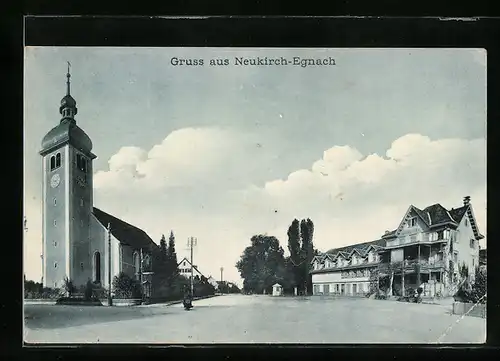 AK Neukirch-Egnach, Ortspartie mit Kirche