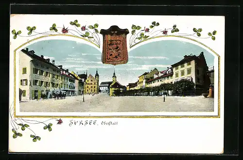 AK Sursee, Oberstadt mit Geschäften