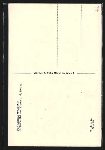 Künstler-AK Ulf Seidl: Wachau, Krems, Strassenbild