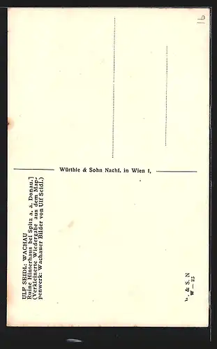 Künstler-AK Ulf Seidl: Spitz a. D., Wachau, An der Ruine Hinterhaus