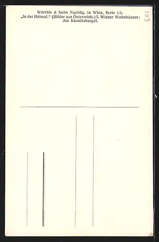 Künstler-AK Wien, Wohnhäuser am Kaunitzbergel