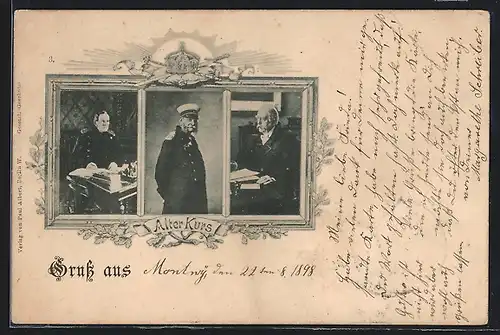 AK Portrait von Kaiser Wilhelm I. in Uniform