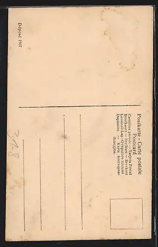 AK Appenzell, Trio in Tracht, einer mit Geige