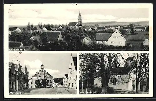 AK Gaimersheim, Ortsansicht, Marktplatz und Marienkapelle