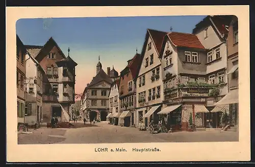 AK Lohr am Main, Hauptstrasse mit Geschäften