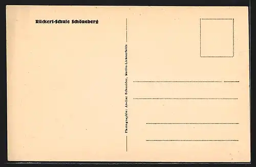 AK Berlin-Schöneberg, Treppenhaus der Mittelschule