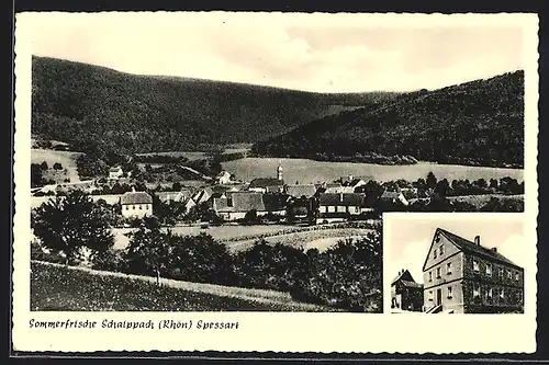 AK Schaippach /Rhön /Spessart, Gasthaus Zum Hirschen, Teilansicht