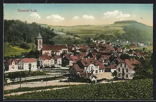 AK Elzach i. B., Gesamtansicht mit Kirche