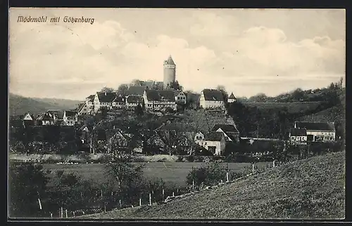 AK Möckmühl / Württ., Totale mit Götzenburg