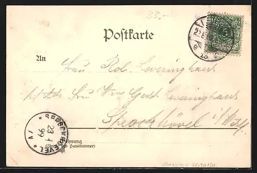 Lithographie Leipzig, Der Thüringer Hof, Besitzer Georg Grimpe