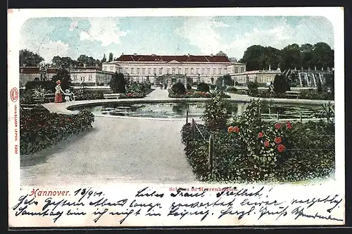 AK Hannover, Schloss in Herrenhausen um 1900