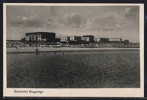 AK Wangerooge / Nordseebad, Blick vom Meer auf den Strand