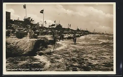 AK Wangerooge / Nordseebad, Strand mit nahender Flut