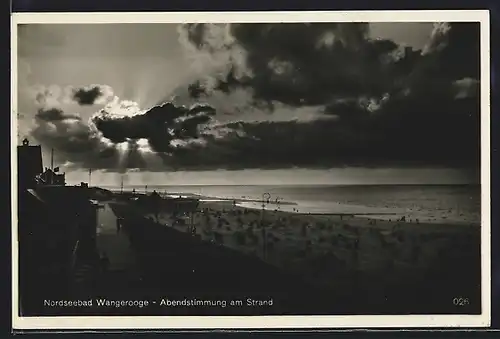 AK Wangerooge / Nordseebad, Abendstimmung am Strand