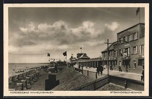 AK Wilhelmshaven / Nordseebad, Strandpromenade