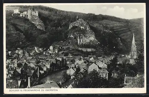 AK Oberstein / Nahe, Schloss und Felsenkirche