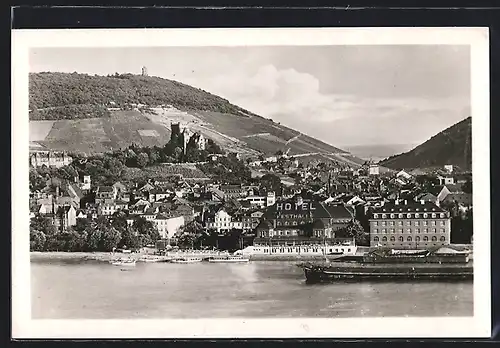 AK Bingen / Rhein, Blick vom rechten Rheinufer