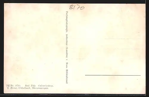 AK Bad Tölz, Partie auf dem Calvarienberg