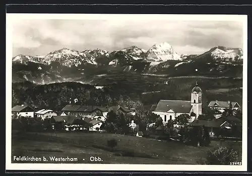 AK Feldkirchen / Obb., Totale mit Kirche