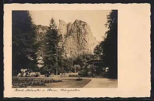 AK Bad Münster a. Stein, im Kurgarten