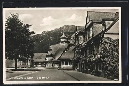 AK Bad Münster a. Stein, Bäderhaus