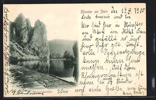 AK Münster am Stein, am Rheingrafenstein