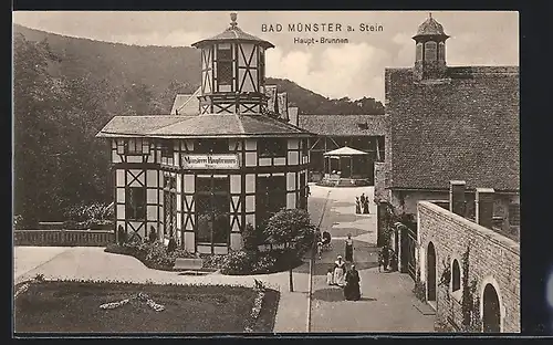 AK Bad Münster a. Stein, Haupt-Brunnen
