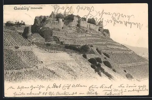 AK Münster a. Stein, Südostseite der Ebernburg