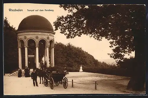 AK Wiesbaden, Tempel auf dem Neroberg