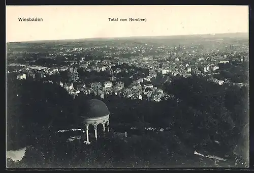 AK Wiesbaden, Totale vom Neroberg aus gesehen