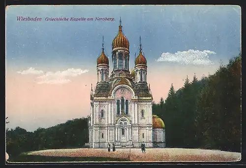 AK Wiesbaden, Griechische Kapelle am Neroberg