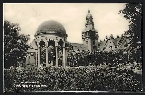 AK Wiesbaden, Nerotempel mit Restaurant